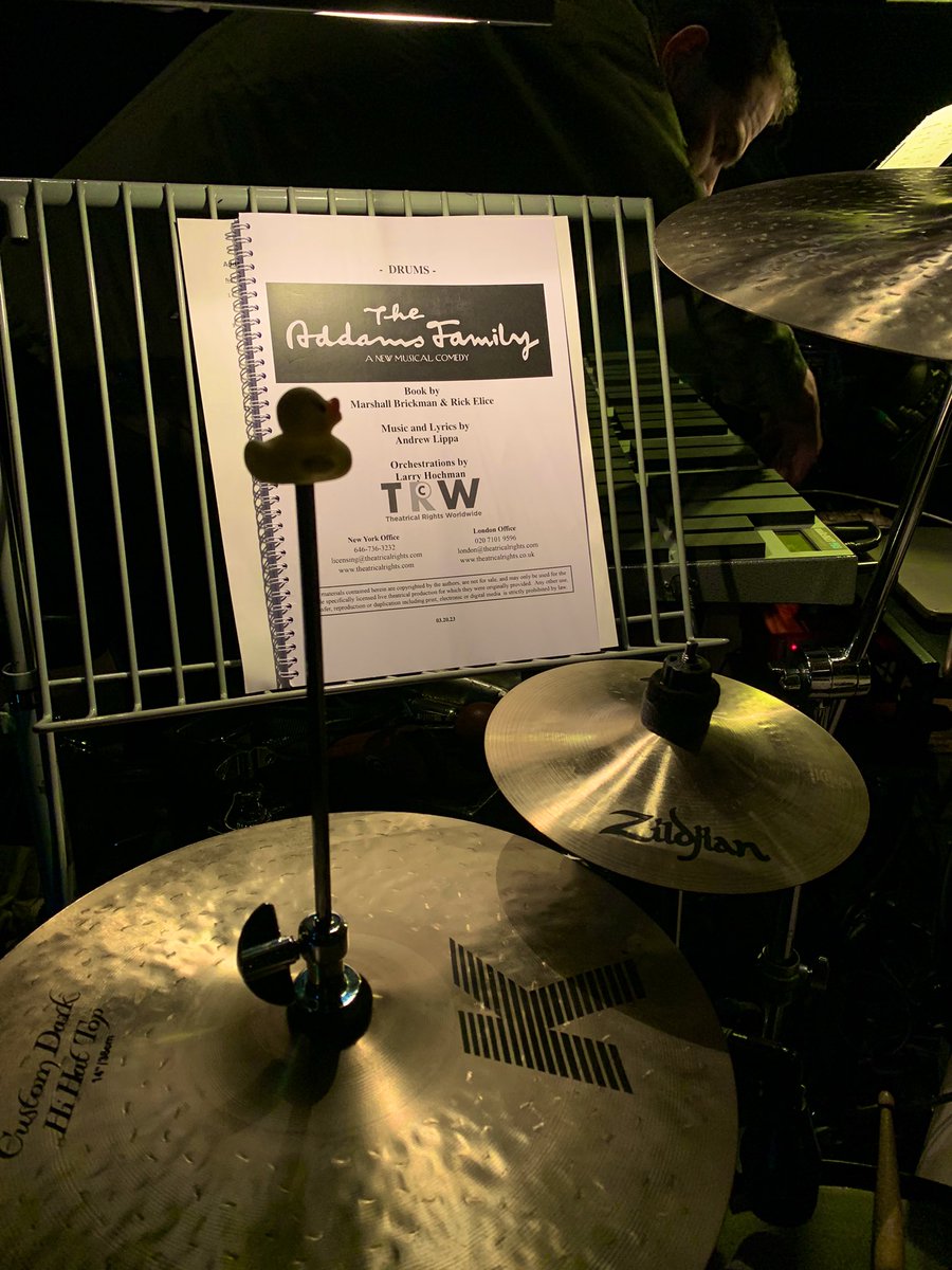 🦆Hi Hat duck is back at it again this week with a run of “The Addams Family” at the @crescenttheatre with @BMTCWEB Here’s Drum/Perc corner: