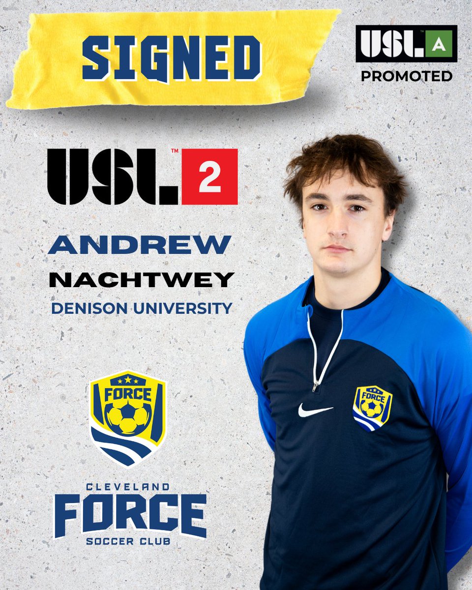 RE-SIGNED to @ClevForceUSL for the 2024 @USLLeagueTwo season!

Promoted from @USL_Academy !!!

Welcome Back:
⚽️Jack Roman @ZipsMSoc
⚽️Grant Blake @ClevForceSC

Signed:
⚽️Owen Sullivan @PennMSoccer
⚽️Andrew Nachtwey @BigRedSoccer

#chirp #clevforceusl #Path2Pro