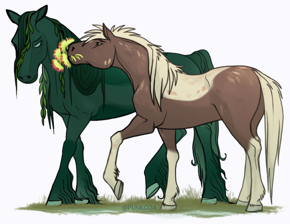 CoaPunk's tweet image. Personal art. David bringing a gift to Venus 💐