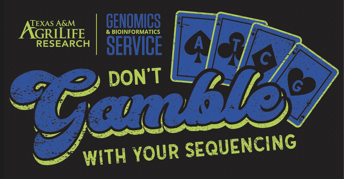 New TShirt design for our @Illumina @NovaSeqX Launch. I'm also working with @AgriLife's marketing department to design a set of what will be AMAZING custom playing cards by @bicyclecards. Everyone can have their own mini-sequencer! Coming soon!
@TXGEN