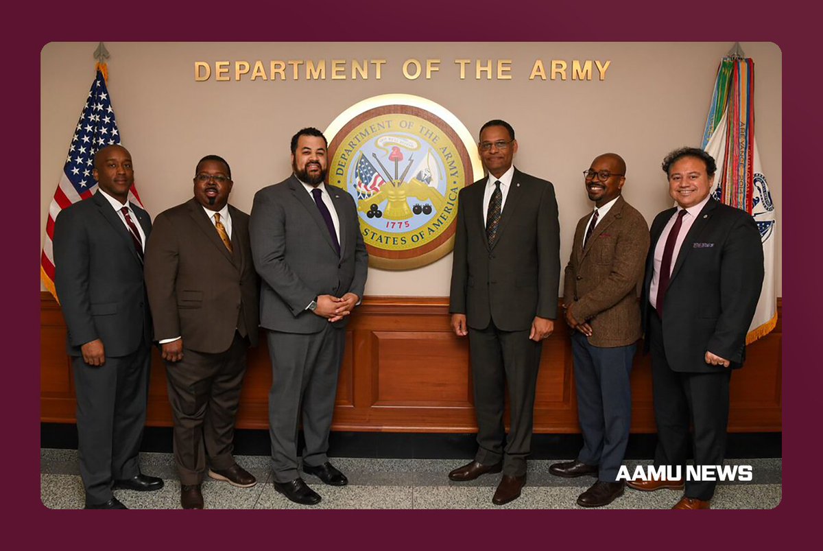 President Daniel K. Wims, along with other Alabama A&M officials, recently visited The Pentagon to meet with the officials at the Department of the @USArmy and the @USAirforce’s Office of Space Acquisition and Integration. Leaders discussed opportunities for AAMU to create and…