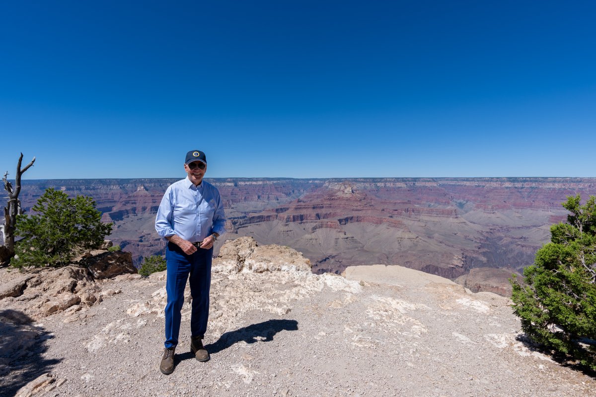 POTUS46Archive's tweet photo. America's national parks are irreplaceable treasures that amaze us, inspire us, and fill us with pride.
 
This National Park Week, let us rededicate ourselves to the preservation of these treasures – and continue to find inspiration and all else we seek within them. https://t.co/RsgDE2cMh1