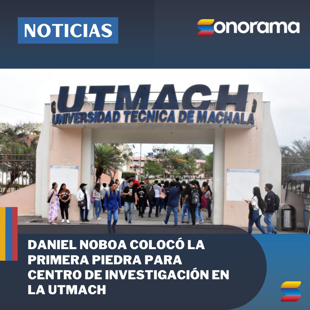 La Senescyt informó que El Centro de Recursos para el Aprendizaje y la Investigación será una infraestructura moderna que se construirá en la Universidad Técnica de Machala. El presidente Daniel Noboa participó en la colocación de la primera piedra para la construcción.