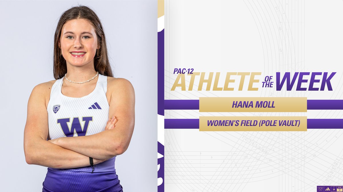 Two meets, two @pac12 Athlete of the Weeks this season for Hana! She wins another after setting the Mt. SAC Relays Meet Record on Saturday. #GoHuskies
