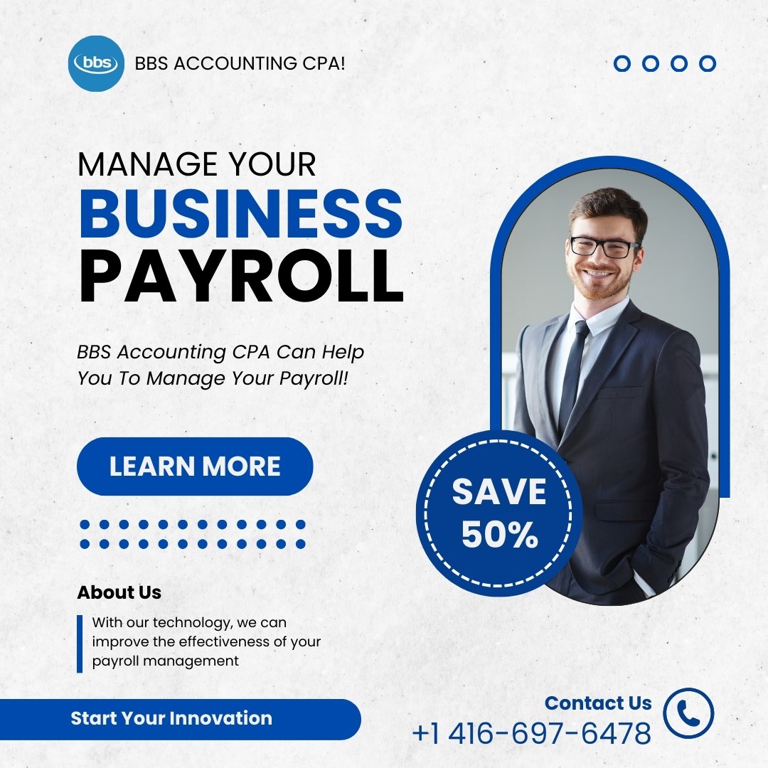 Struggling to manage your business payroll? Let BBS Accounting CPA lend a hand and save you 50%!
Learn More: charteredprofessional.accountant

#PayrollManagement #Efficiency #BBSAccountingCPA  #BusinessSolutions #InnovativeTechnology #SmallBusinessSupport #AccountingServices