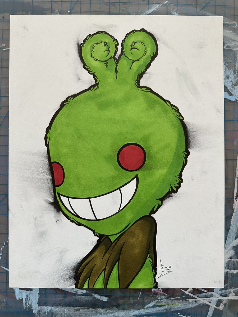 KekunFrog's tweet photo. “GRINCH SMUDGE”
Marker &amp; ink on Bristol paper
Sized @ 11” x 14”

#kekunfrog #mikemoses #art #artwork #traditionalart #drawing #illustration #drseuss #thegrinch #grinch https://t.co/fD6GU3z8VA