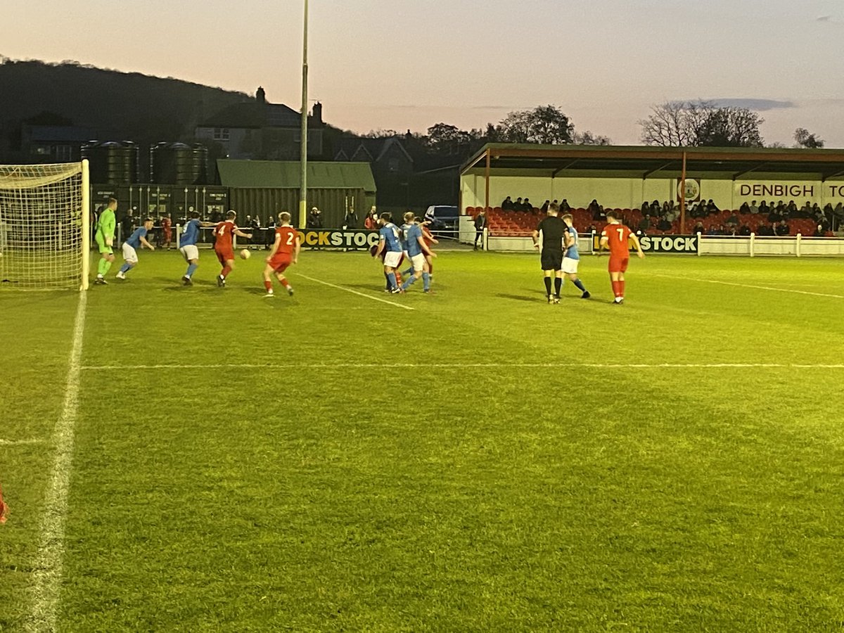 Denbigh Town FC’s last game of the season tonight at Central Park, Denbigh. @DenbighTownFC 2 @Bangor1876 2 @CymruLeagues Not sure what game the referee was watching 👀 But proud to say that @LisiJ09 and I have been to all Denbigh Town’s games home and away this season ⚽️💪🏻🏴󠁧󠁢󠁷󠁬󠁳󠁿