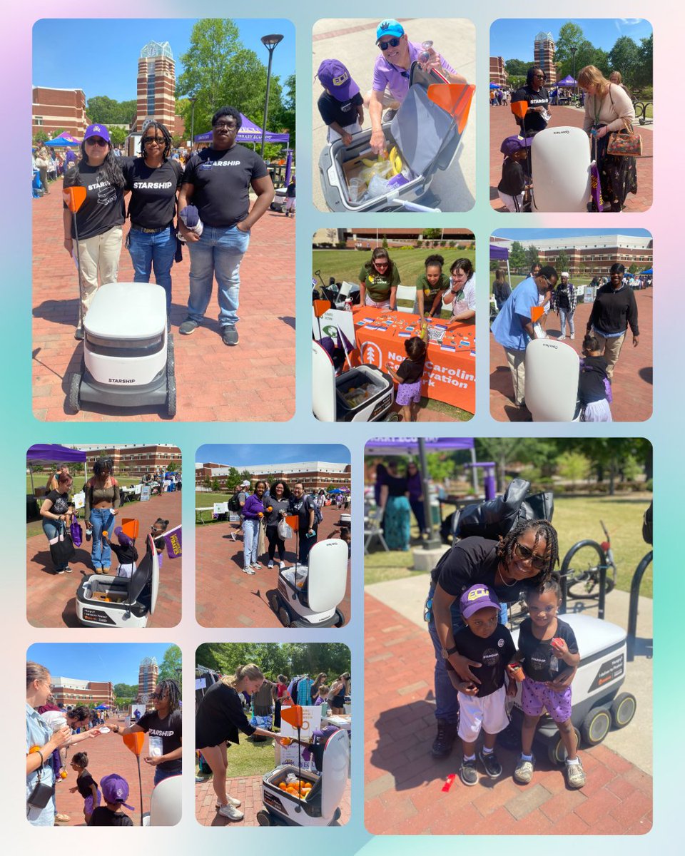 Our team (and some cute helpers 😉) were at @EastCarolina's Earth Week celebration last week - helping our bots deliver smiles and snacks at the Earth Day Festival! Our bots connected with the community, showing how small changes can make a big difference for the future. 🌎💚🤖