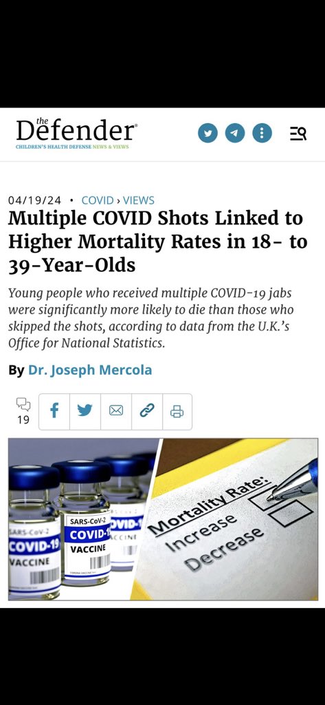 ‘More Covid Shots linked to higher mortality rate’ No shit.