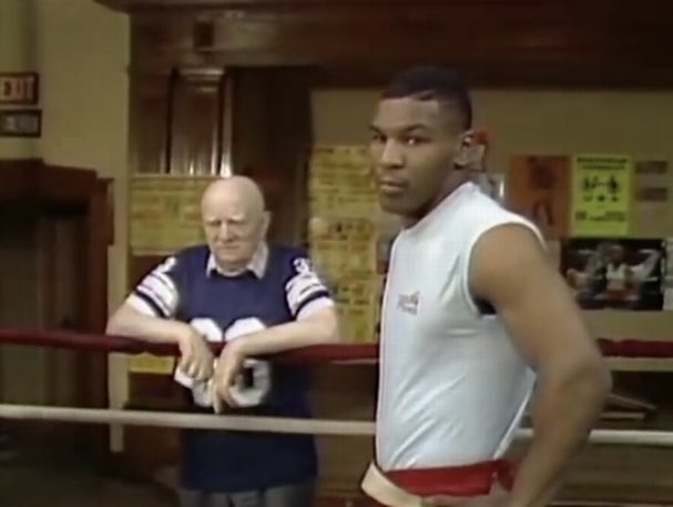 A young Mike Tyson with Cus D’Amato. #MikeTyson #CusDAmato #boxing