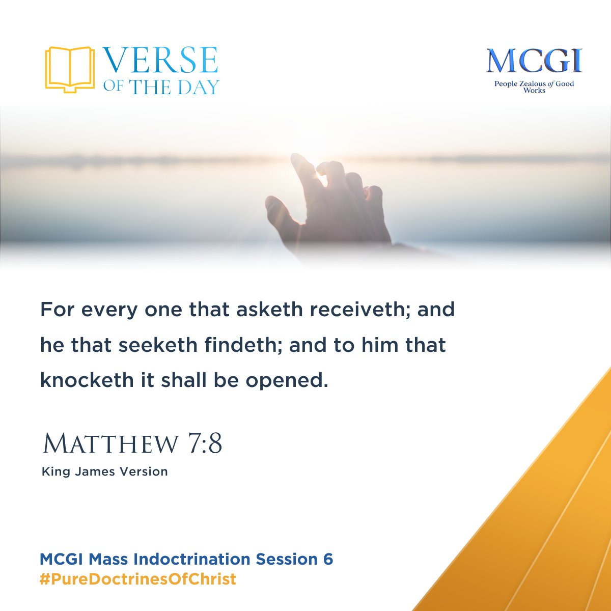 mcgidotorg's tweet photo. For every one that asketh receiveth; and he that seeketh findeth; and to him that knocketh it shall be opened.

(Matt. 7:8, KJV)

How Should We Treat People
#PureDoctrinesOfChrist https://t.co/DLUrYeRii5