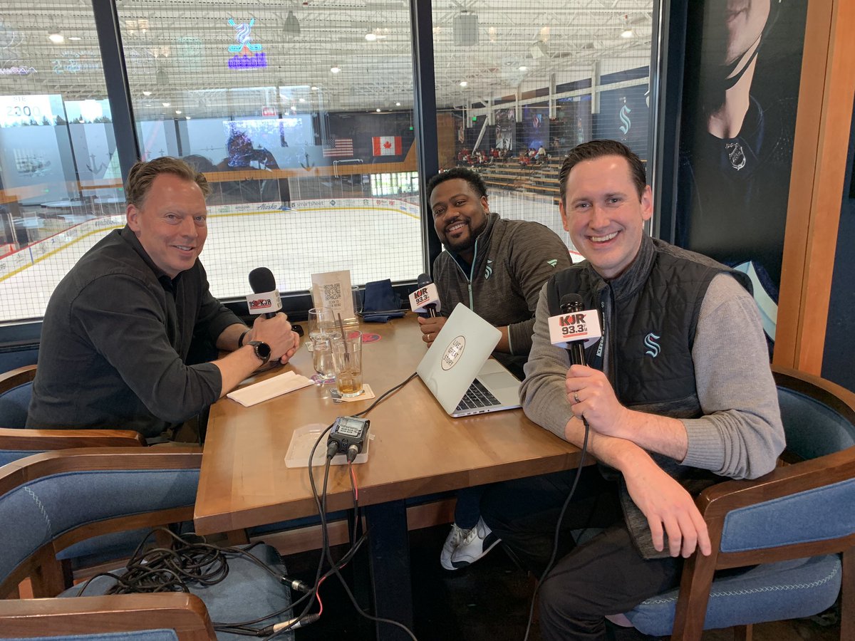 ✅ Season finale of Kraken Weekly Thanks, 32 Bar and Grill. Coming tomorrow, 7-8pm, @933KJR, and with: + GM Ron Francis + Joey Daccord + And your reaction I’m lucky to have these guys to work with. Because it doesn’t feel like work. #SeaKraken