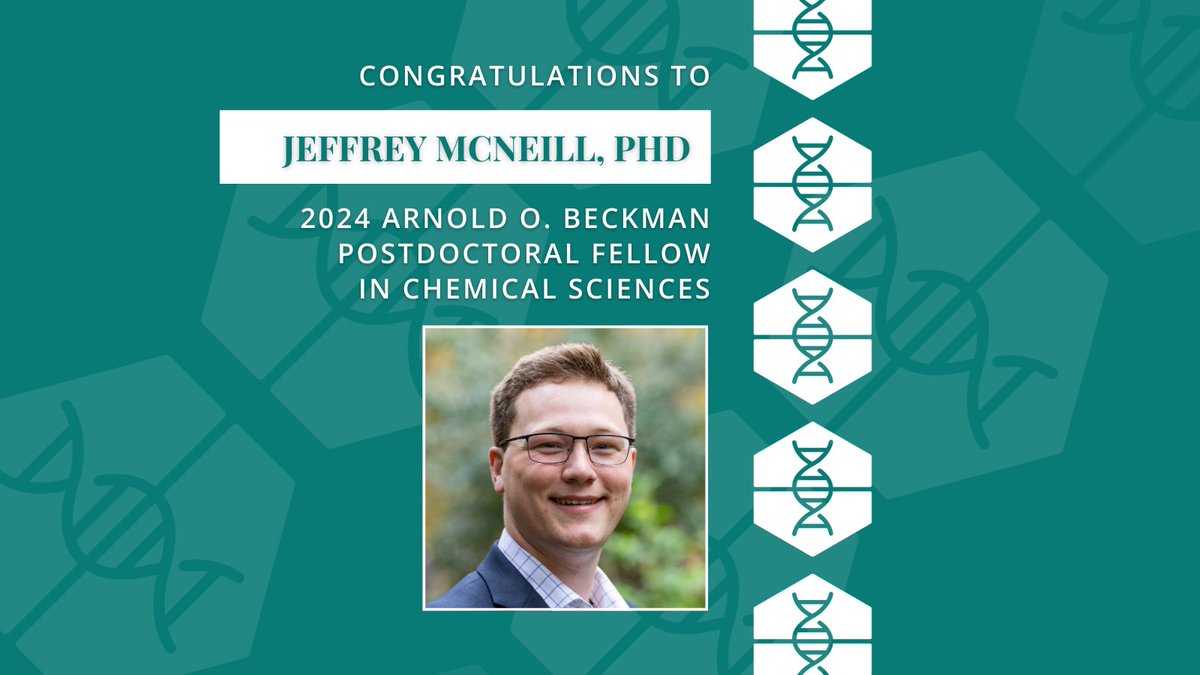 Congratulations to 2024 Arnold O. Beckman Postdoctoral Fellow in Chemical Sciences, Jeffrey McNeill, PhD! @columbia ow.ly/Cw1i50Rmom3 #aobpostdoc #beckmanfoundation #awardees #fellows #grants #support #chemicalsciences #chemtwitter