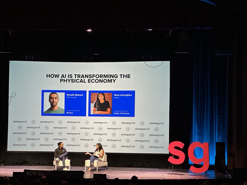 Everyone talks about AI transforming the digital world but how about the physical world? Awesome and insightful convo with Shoaib Makani, founder & CEO @Motive_inc #startupgrind