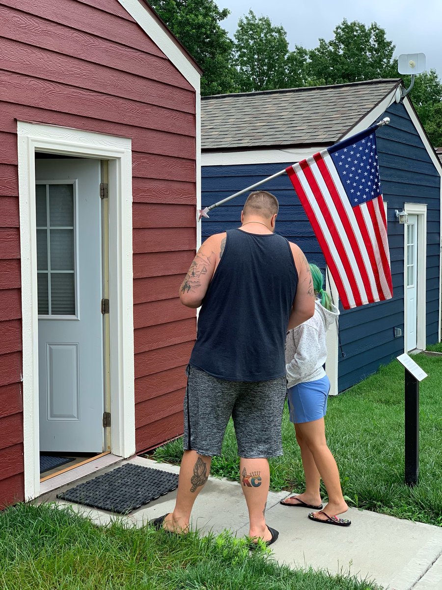 Our tiny homes are more than just houses; they're havens for Veterans and their families.🏡 From single units to homes designed for families, each one offers essential shelter and a fresh start. Join us in honoring Military Child Month! #EndVeteranHomelessness #MilitaryChildMonth