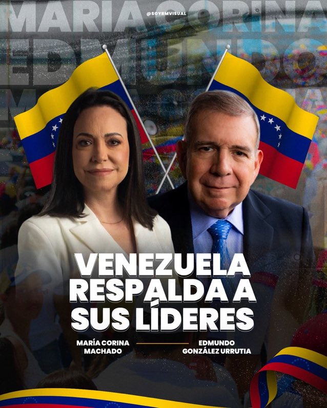 Toda #Venezuela apoya a Edmundo González Urrutia y María Corina Machado. Somos mayoría.