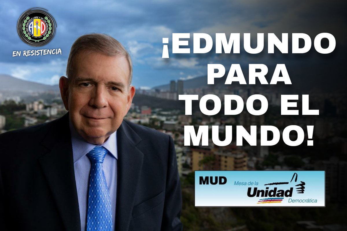 Nuestra consigna: EDMUNDO PARA TODO EL MUNDO. En auténtica y férrea UNIDAD, con organización, trabajo y el apoyo de todos los venezolanos, este año será electo un NUEVO PRESIDENTE. A votar y a ganar el próximo 28 de Julio.🇻🇪