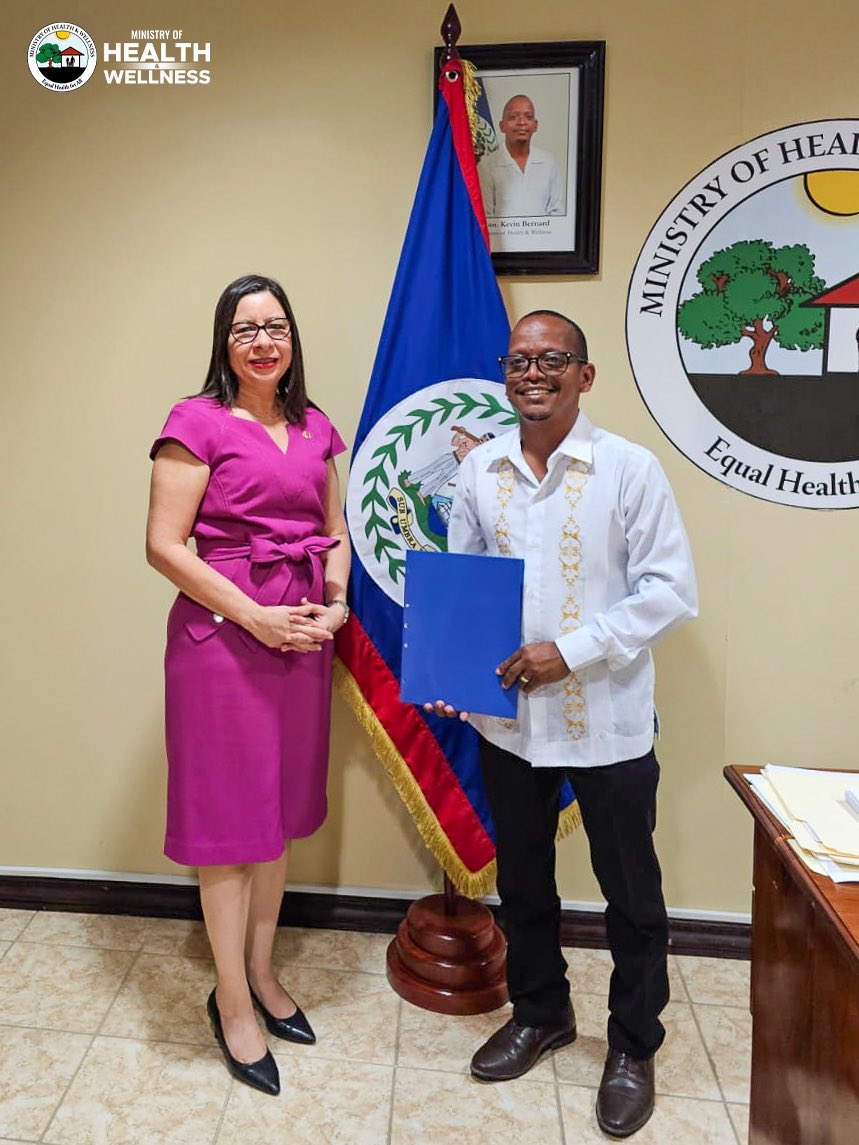 Hon. Kevin Bernard, Minister of Health &amp; Wellness welcomed Ambassador of El Salvador, Ms. Graciela Marina Pérez Zeledón for a courtesy visit.
Their discussions emphasised in seeking ways  in fulling some of the human resources gaps in specialized care in the country.