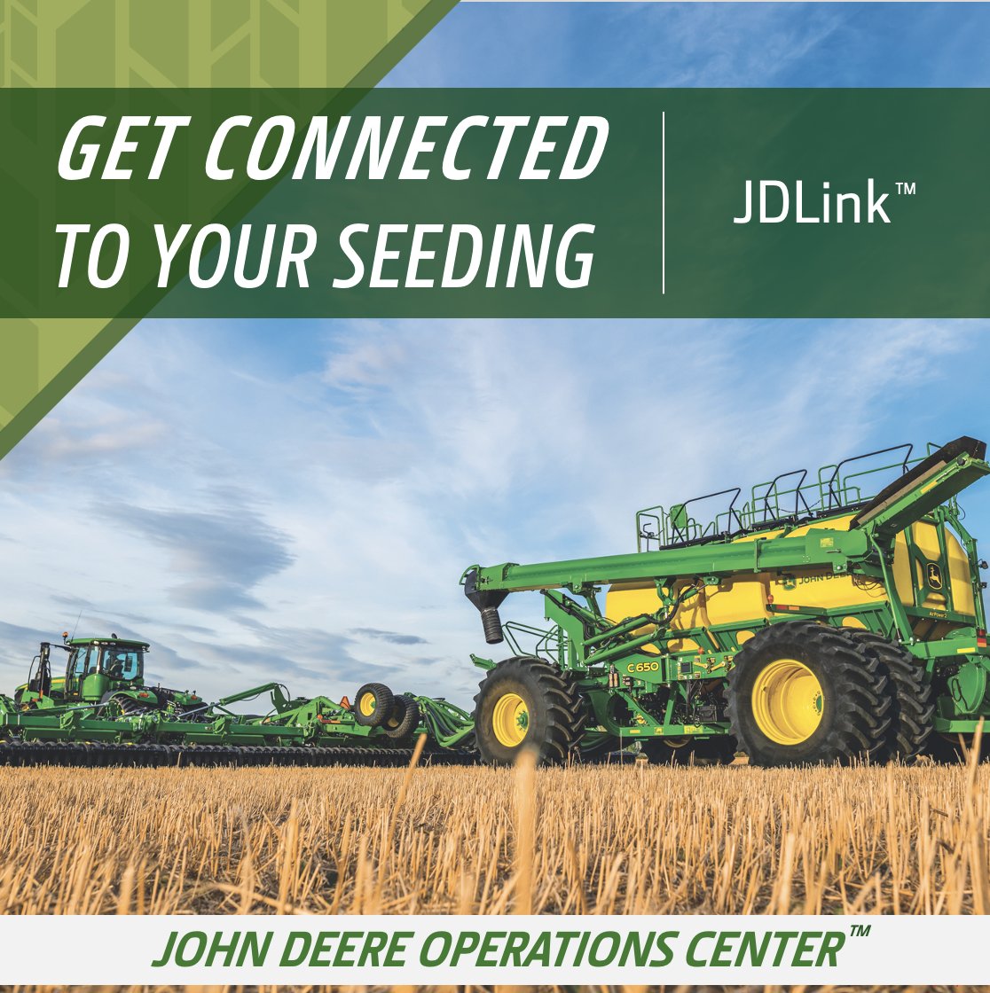Its almost that time....are you ready??

Planting the seeds of connectivity with JD Link. Get linked, get growing 🌾Talk to our Precision Ag team today bit.ly/3vdAnED