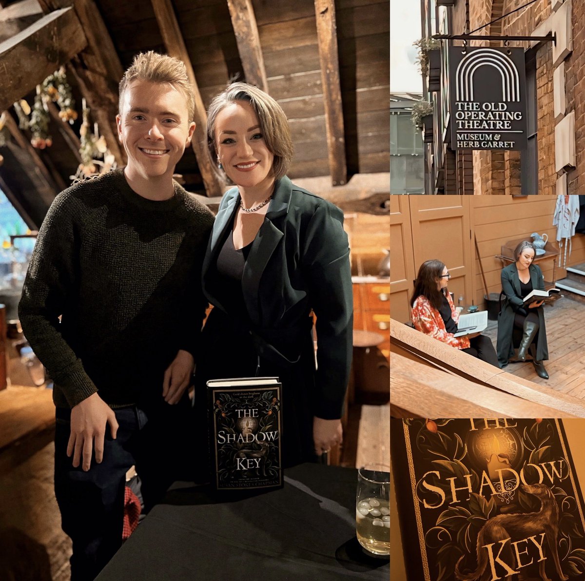 Such a lovely evening celebrating the release of @SStokesChapman’s brilliant new novel The Shadow Key! And @OldOpTheatre was an amazing venue for the launch! I absolutely adored this book - if you like atmospheric gothic novels, get a copy immediately: waterstones.com/book/the-shado…