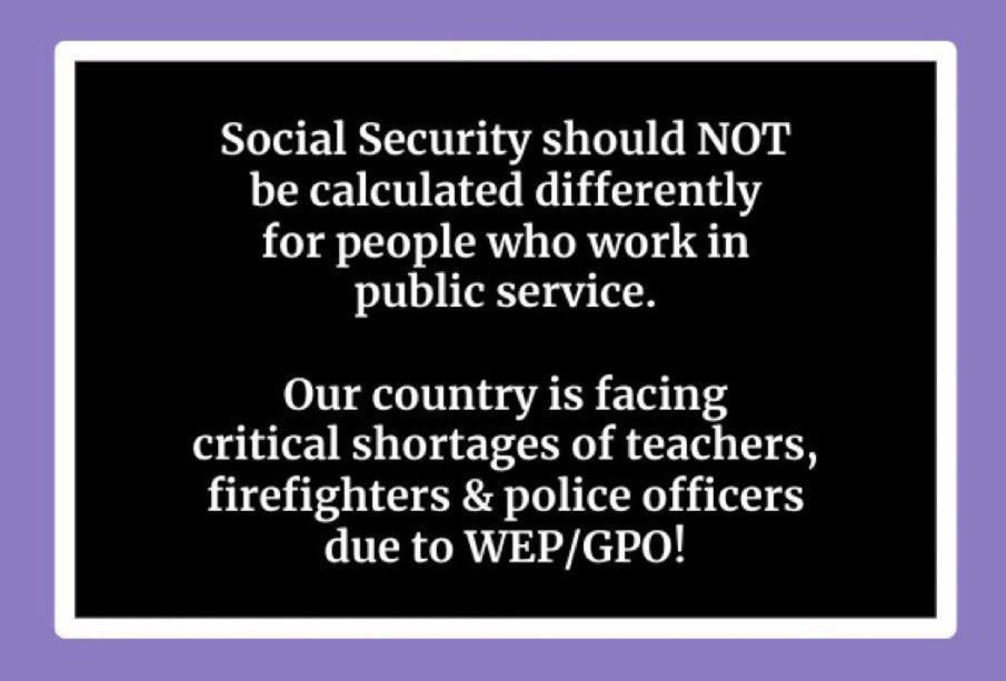 @RepLaurelLee @RepLaurelLee PLS cosponsor HR 82! Repeal unjust Windfall Elimination Provision (WEP) & GPO. Public service workers paid into Soc Sec just like everyone else. CBO estimates under H.R. 82, SNAP benefits would decrease by $2 billion over the 2022-2032 period. #lawfulrobbery