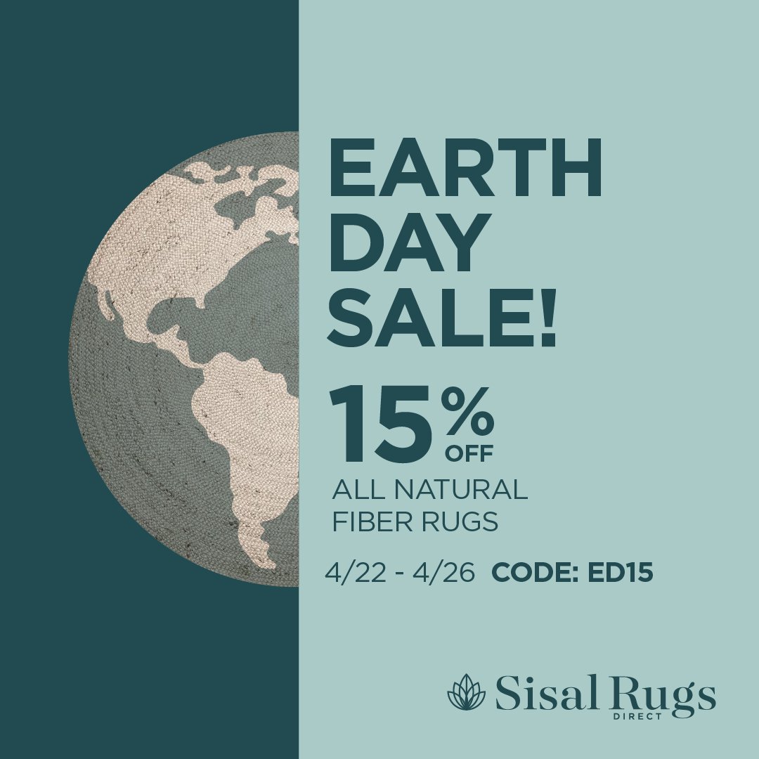 🧹All done with spring cleaning? Then why not treat yourself to some spring savings?

Check out our Earth Day sale today for 15% off your order: bit.ly/3Ikm3vo

#RugSale #InteriorDesign #SustainableChoices #EarthDay