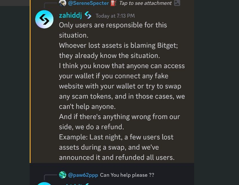 Whatever you do, avoid using Bitget Wallet at all. So many hacks happen that most of the victims appears because they use Bitget Wallet. Its the most unsafe wallet in my view, don't go chasing points only to drain your income. See this screenshot and protect yourself. Protect