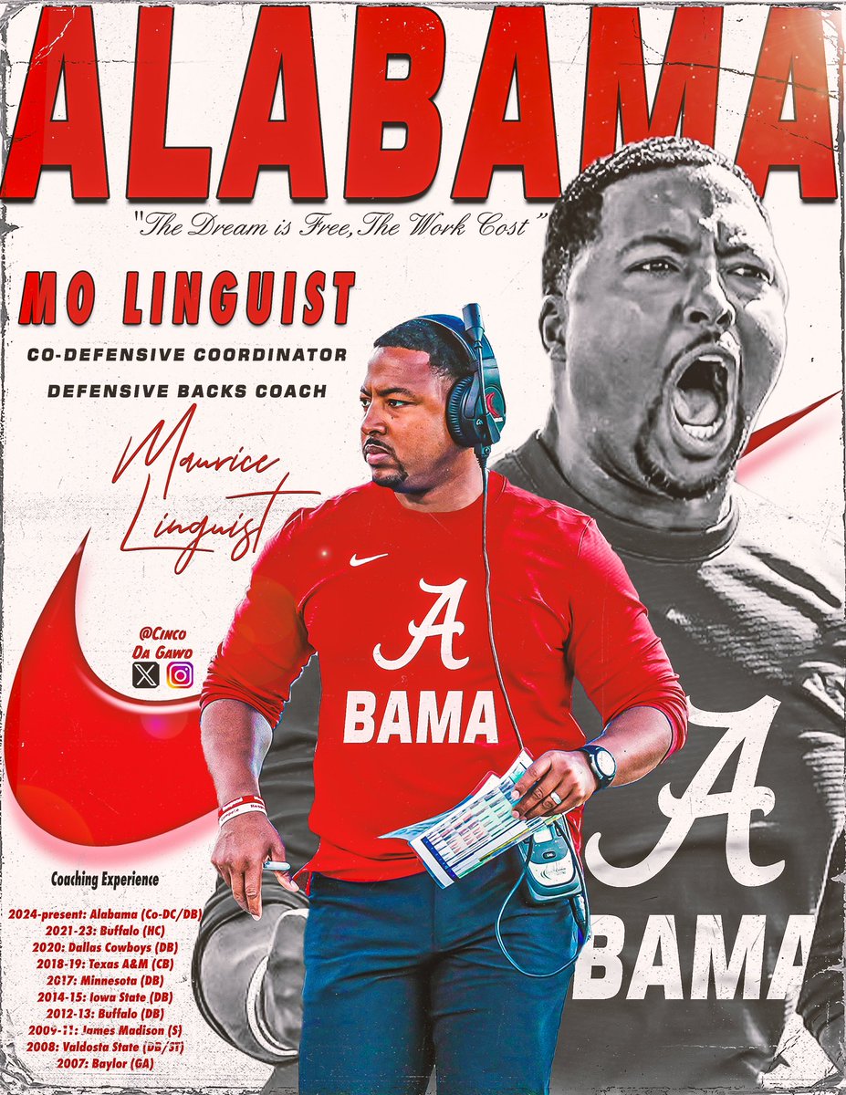 Shout out to @CoachMoLinguist 

@AlabamaFTBL #GraphicTuesday