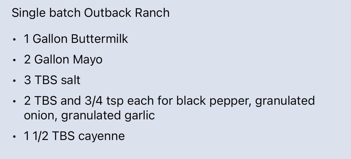 sniperftside's tweet photo. @_AnonHater_ Ooo…I’m going to try this one!
I also found this Outback ranch recipe but haven’t tried it yet
Outback has THE BEST ranch!
#credittoreddit https://t.co/2MxfWbf4VJ