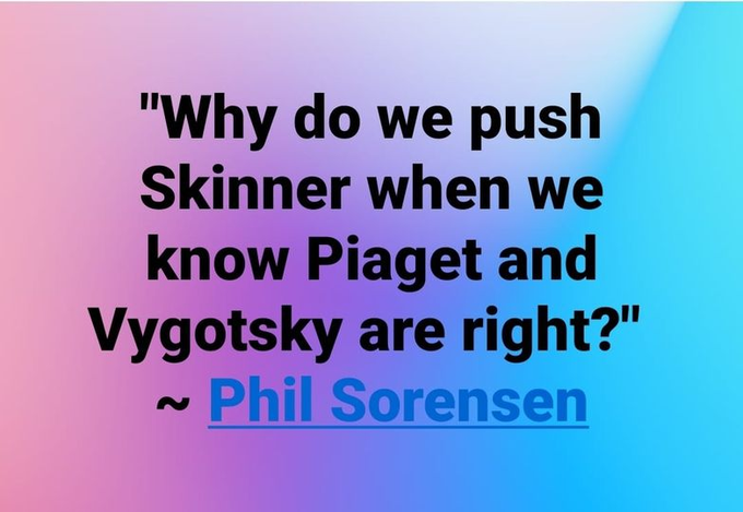 As one of my friends says, 'Skinner is easier to test and make money off of.' And she's right. It's not because it's better for kids, because it's not! #TBATs #RespectTeachers #LearningTheory #SupportPublicSchools