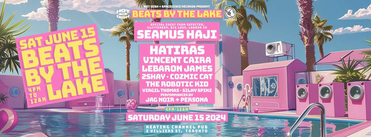 Toronto! Saturday June 15th it's the next Beats By The Lake! Featuring special guest @seamushaji from London + @hatiras @vincent_caira @_LeBaronJames + much more! Tickets going fast! tinyurl.com/BeatsByTheLake… #HouseMusic #Toronto