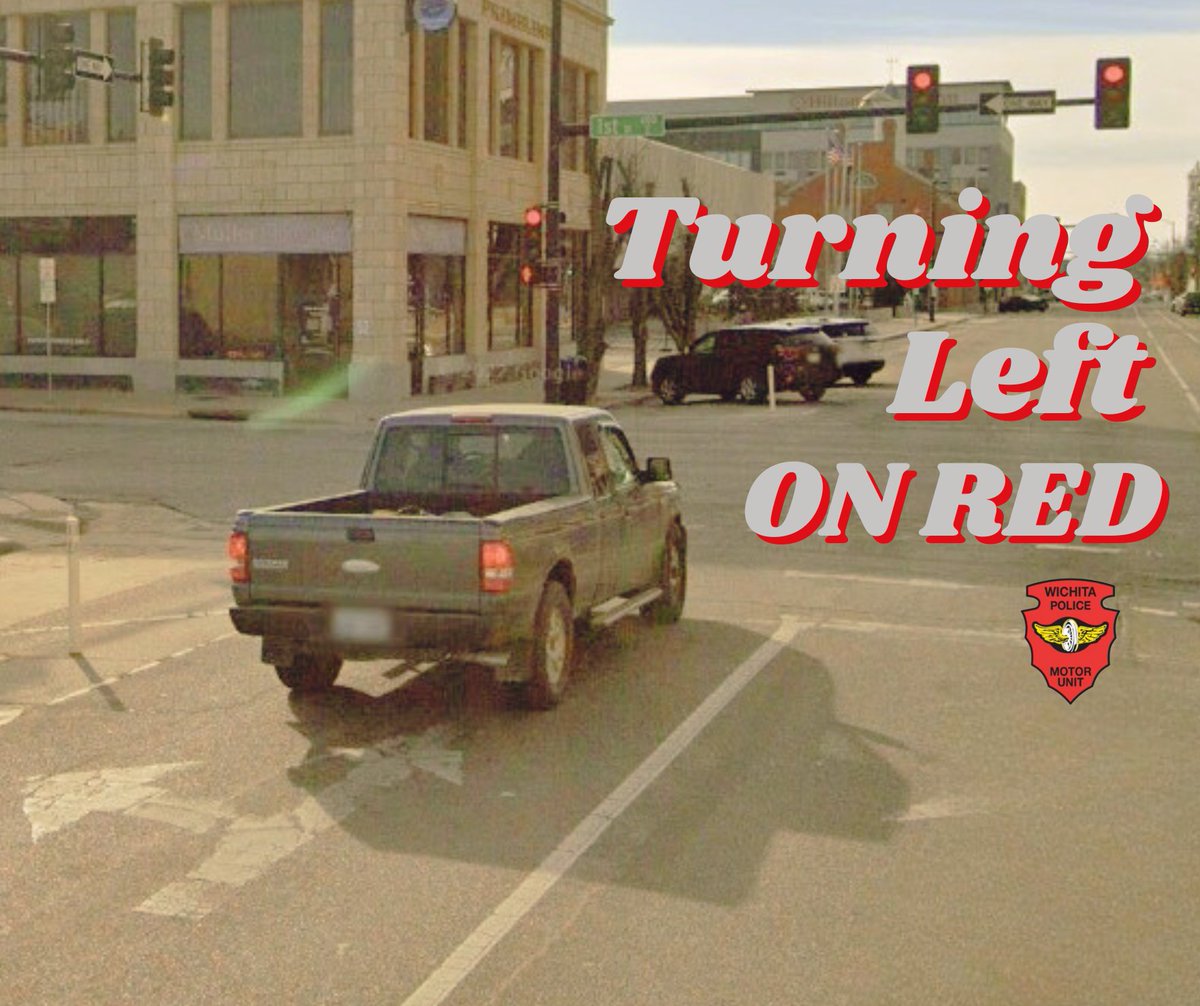 #TrafficTipTuesday: Pop quiz. When is it legal to turn left on a red light? It is only legal when turning off of a one-way road and onto another one-way road. In Wichita, this will occur most often in downtown, where a majority of the one-way roads are.