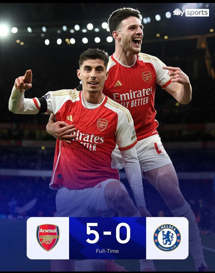 Shiffman4real's tweet photo. At least, 5 nil is enough to put the fear of God in them 😂😂 😂.
We are the pride of LONDON.
#GUNNERS4EVER💪🏼 https://t.co/V5snkpg6Or