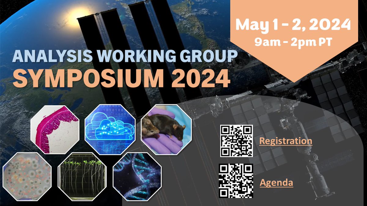 📢Deadline Approaching‼️ 2024 AWG Symposium is happening on May 1-2 from 9am-2pm PT! Join us to hear more about how our AWG community is bridging space biology with advanced technologies. 🌌🔬🧬#ArtificialIntelligence #spacebiology 🔗Register now: tinyurl.com/d45b2yt7