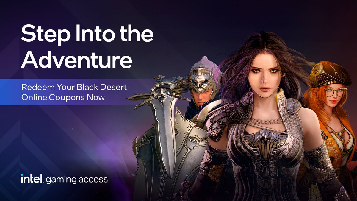 Whether you've heard of #BlackDesertOnline before or not, we've got coupons to get you started on your journey. Redeem today. intel.ly/4aPzxxw
