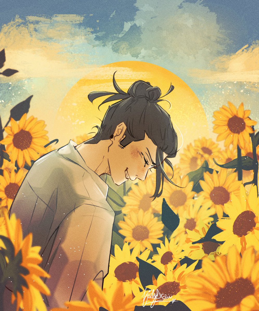 'I'm a sunflower and you are my sun' #satosugu #jjk