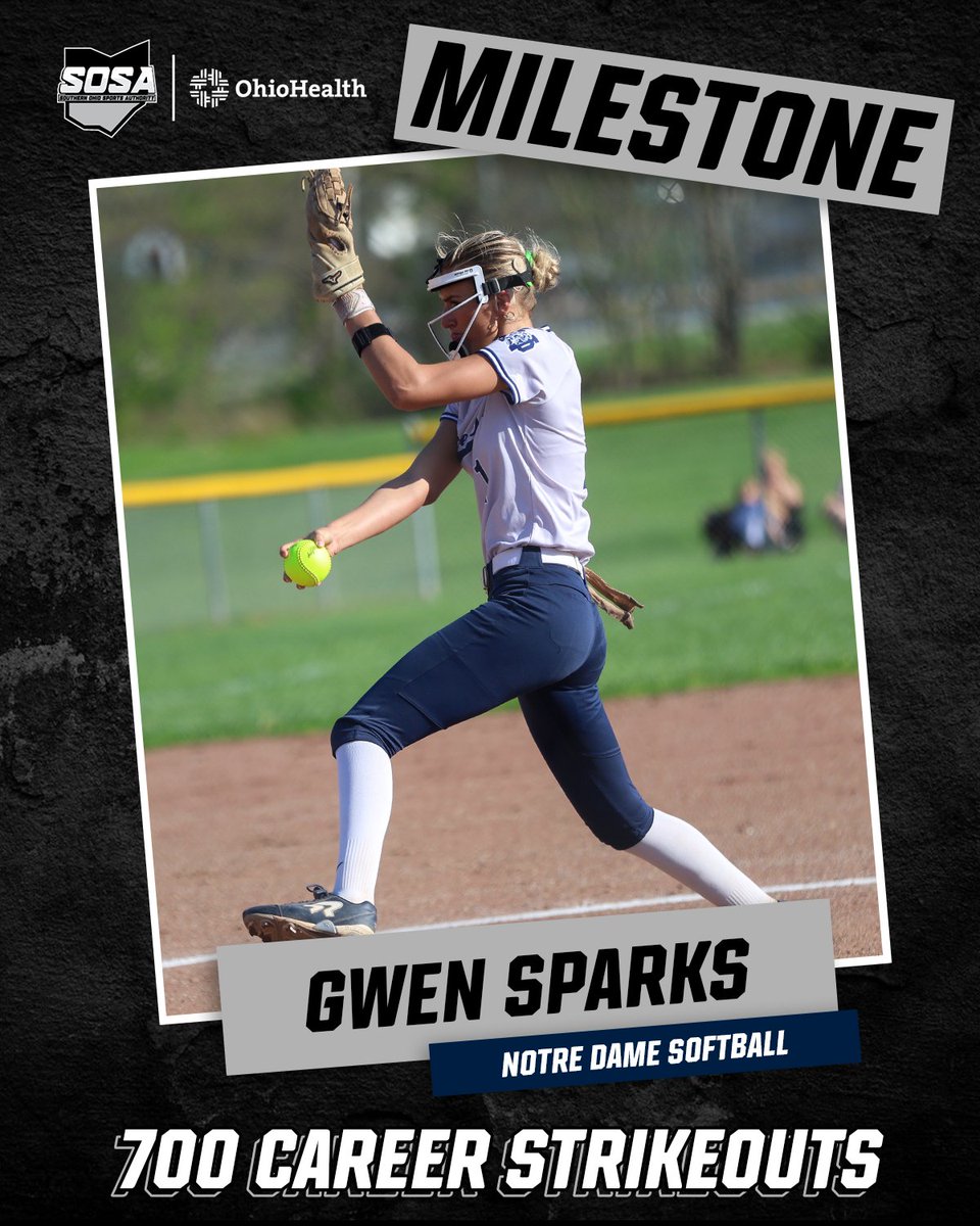 Congratulations to @GoNDTitans' @sparksgwen27, who recorded her 700th career strikeout this past week.

The Titans' hurler has aided her team to a 15-3 record this spring.