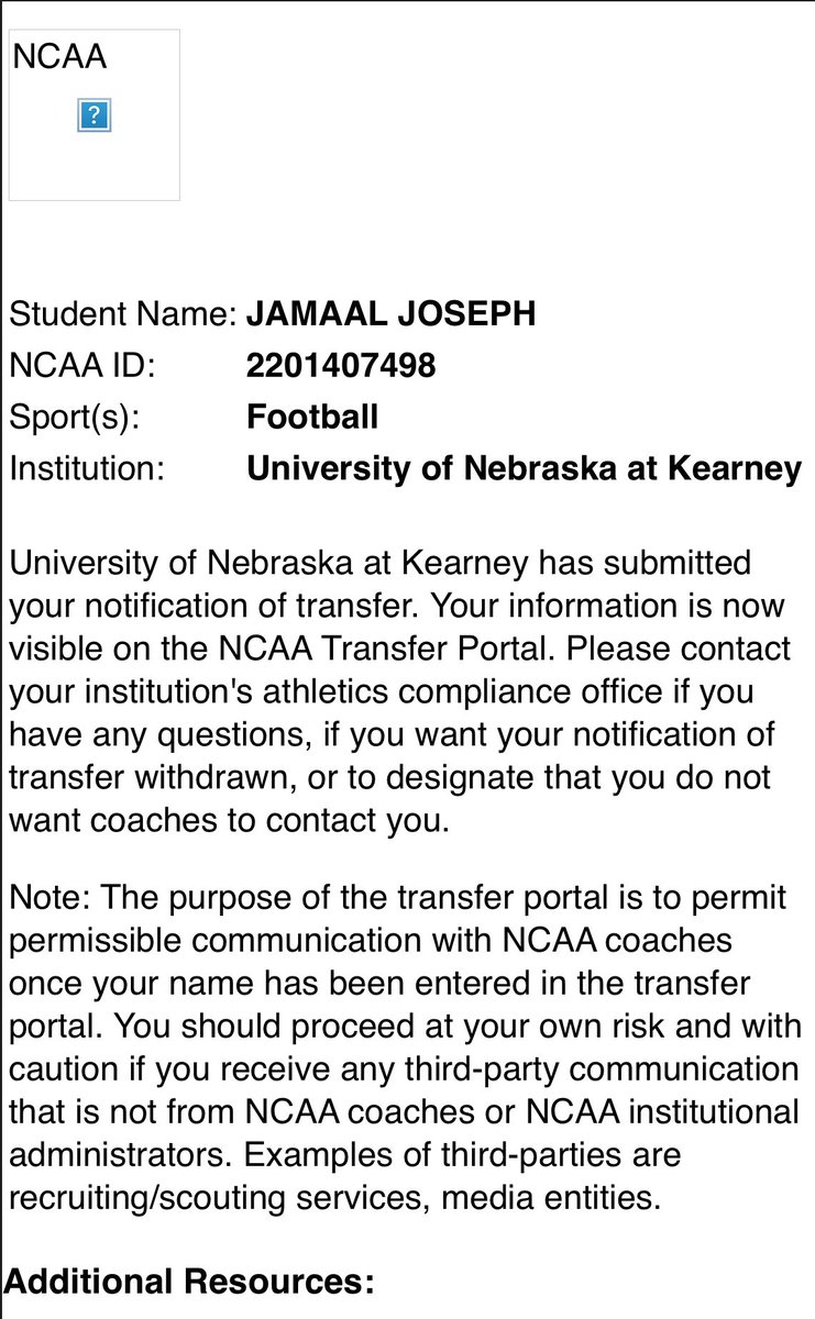 I have decided to enter my name in the transfer portal with 2 years of eligibility and a red shirt year my recruitment is now 100% open. Thank you UNK.