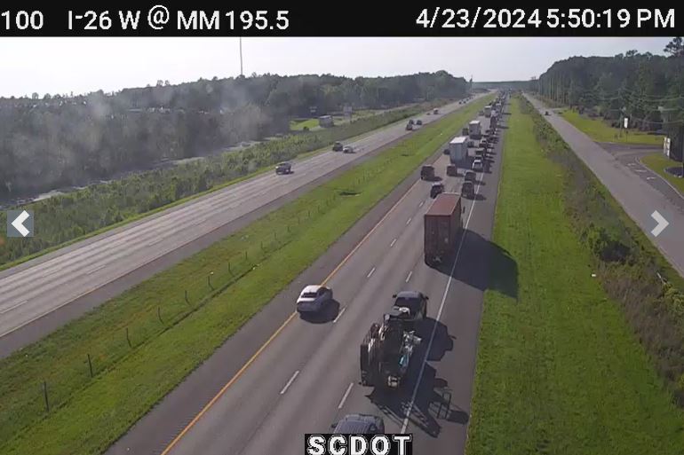 I-26 WB near Jedburg Rd was BLOCKED after a crash with possible vehicle fire...it appears that they are slowly letting one lane of traffic through at times! I would avoid the area if you can for a little bit..backed up to MM 195! @abc4traffic #chstrfc