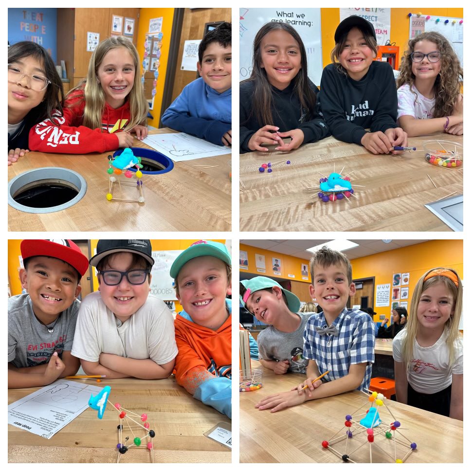 Engineering and building with second and third grade. In our STEM lab, our Seagulls got to build with jellybeans, and toothpicks, creating a nest for their peeps to sit in. #SeagullSTEM #SeagullSmarts #SeagullsSoarTogether 💙 @SunsetHillsES