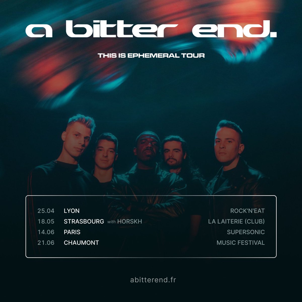 “THIS IS EPHEMERAL” FRANCE concert dates.

More TBA 📷
📷 TICKETS &amp; NOTIFICATION :
bnds.us/du1o4x