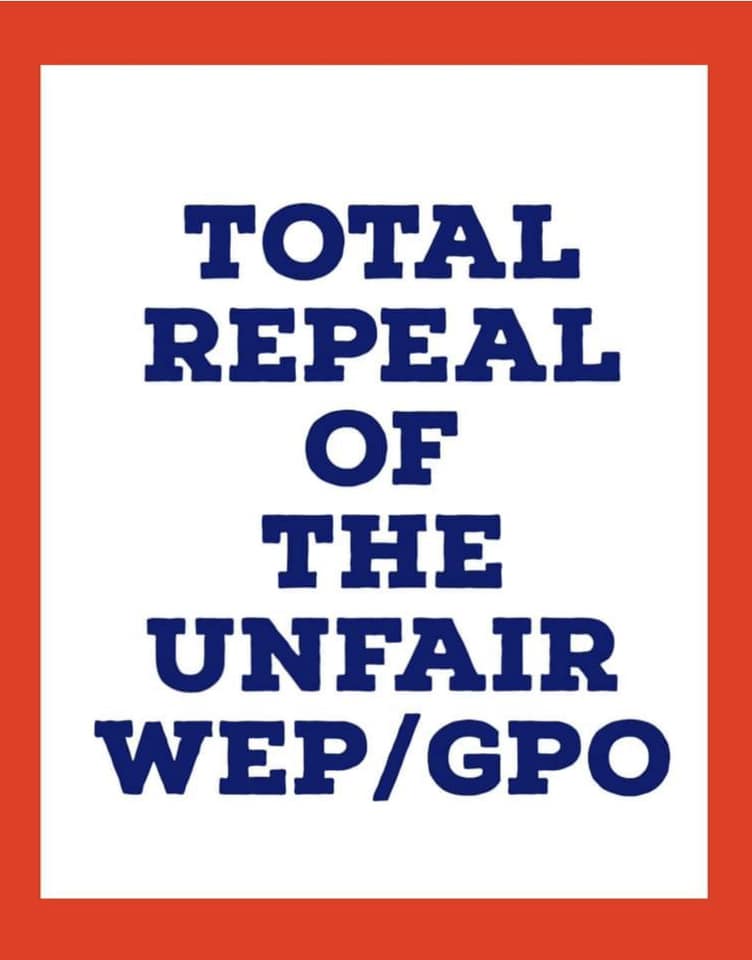 @VernBuchanan @VernBuchanan PLS cosponsor HR 82! Repeal unjust Windfall Elimination Provision (WEP) & GPO. Public service workers paid into Soc Sec just like everyone else. CBO estimates under H.R. 82, SNAP benefits would decrease by $2 billion over the 2022-2032 period. #lawfulrobbery