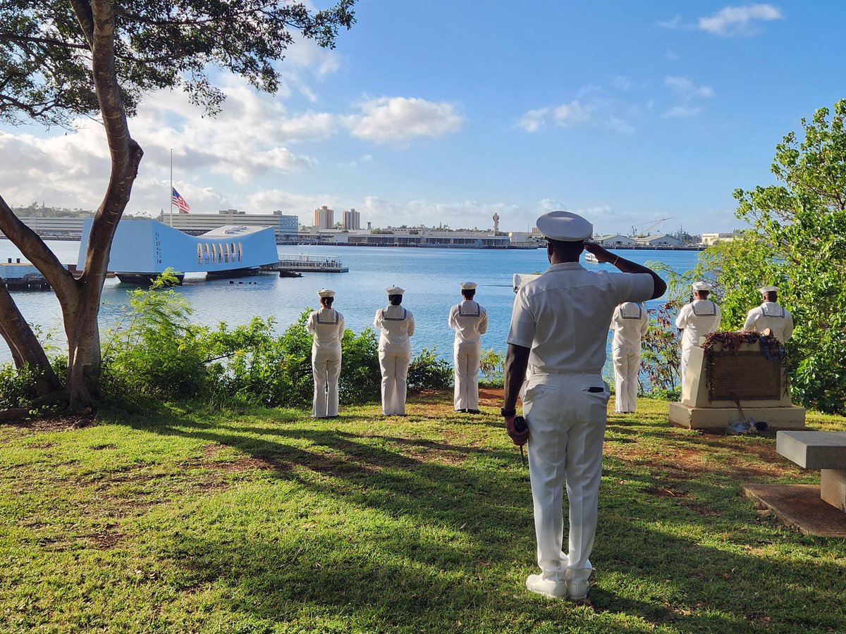 The Day of Remembrance was held today on the USS Arizona Memorial in honor of the entire crew of the Arizona. Lou Conter, the last survivor, who passed away on 4.1.24, will be laid to rest near his hometown in Grass Valley, California. #honor #remember facebook.com/PacificParksPE…