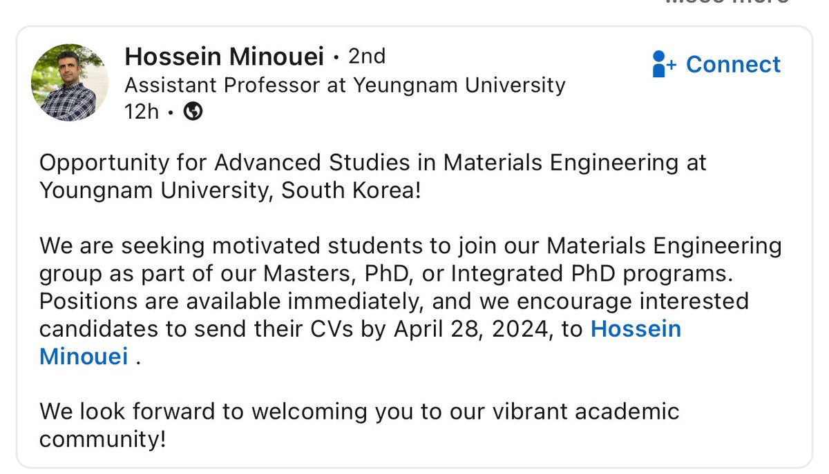 UmairxAhmad's tweet image. #Masters, #PhD, or Integrated PhD programs #MaterialsEngineering
 #Youngnam #University, #SouthKorea