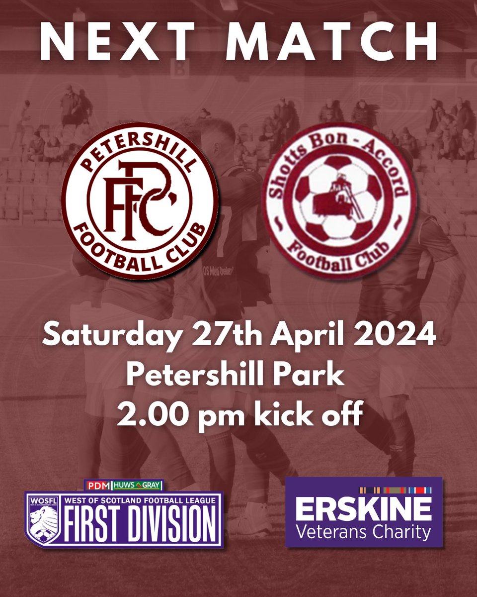 We can now confirm that our final home match of the season will go ahead on Saturday when we host @ShottsBonAccord at Petershill Park in the @OfficialWoSFL First Division, kick off at 2.00 pm.