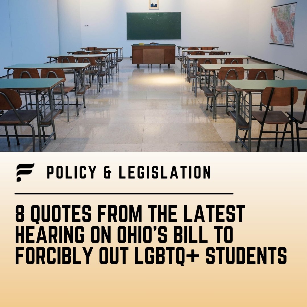 Things got *HEATED* today in the Statehouse in the latest hearing on a bill would force all Ohio public school teachers and school staff — including school social workers, counselors & school psychologists — to out LGBTQ+ students to their families. 🔗 thebuckeyeflame.com/2024/04/23/8-q…