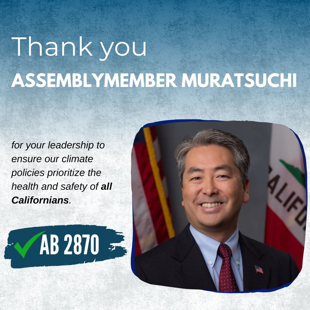 Thank you <a href="/AsmMuratsuchi/">Asm. Al Muratsuchi</a> for your leadership on #AB2870 to get the math right on costs of factory farm gas to our climate and public health and to protect the health and well-being of communities who bear the heavy burdens of factory farm gas pollution.