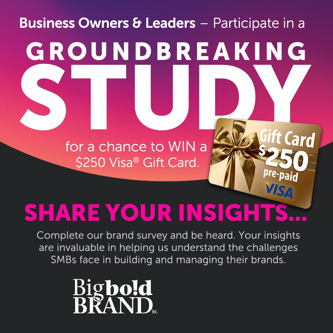 20+ organizations from across the globe are partnering with BIG BOLD BRAND on a research study to gain deeper insights into the beliefs, challenges, and perceptions of business owners regarding the management of their company brands. Complete the survey: survey.alchemer.com/s3/7646760/ba9…