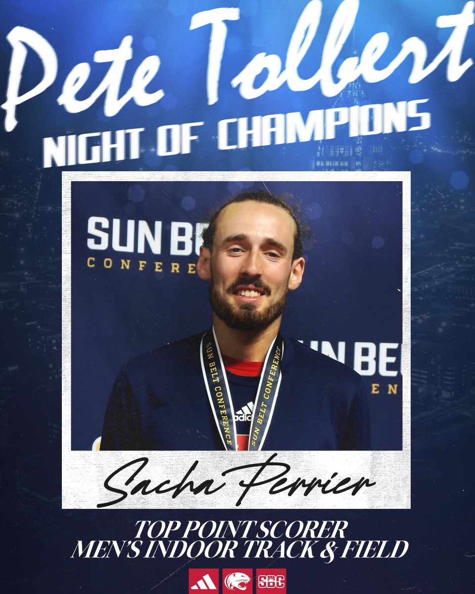 Your 2024 Pete Tolbert Men's Indoor Track and Field Top Point scorer, Sacha Perrier ‼️

#OurCity