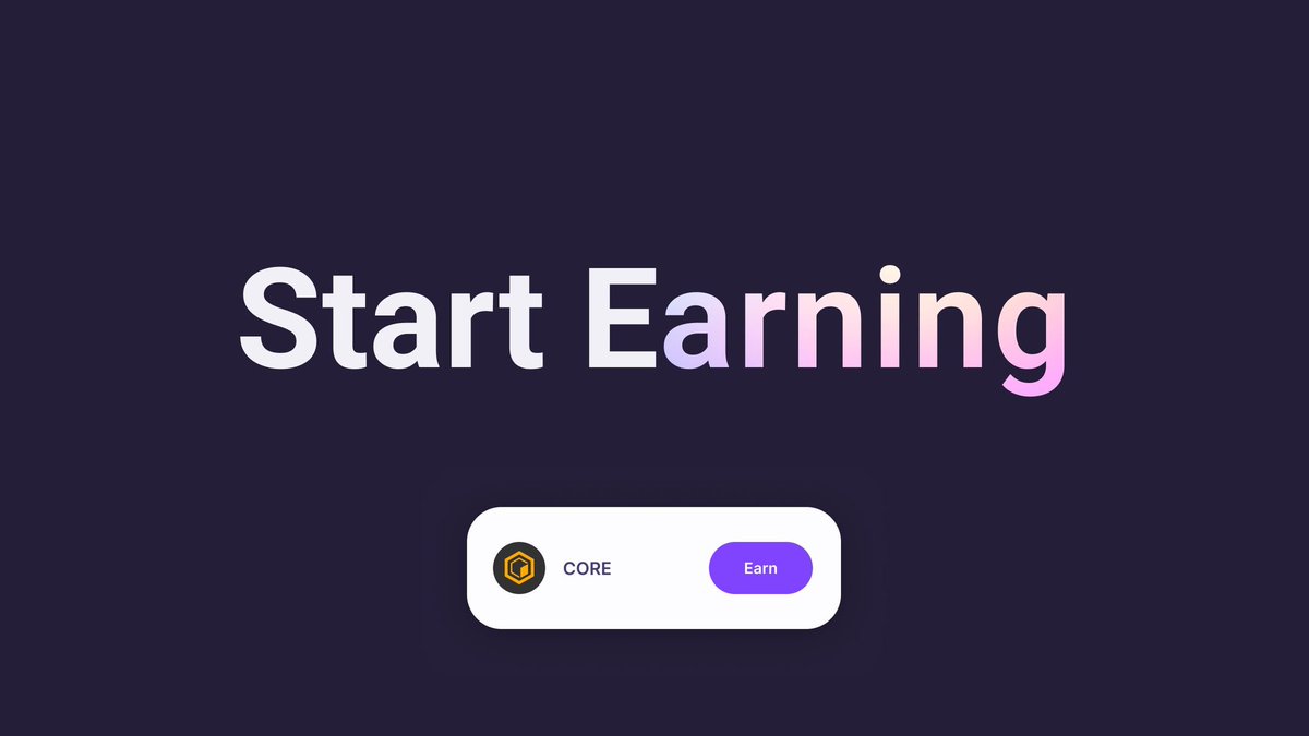 You can now start earning $CORE from your @elementwallet It's now live just update your #Elementwallet app. #CORE #Element #Web3 #CoreDAO